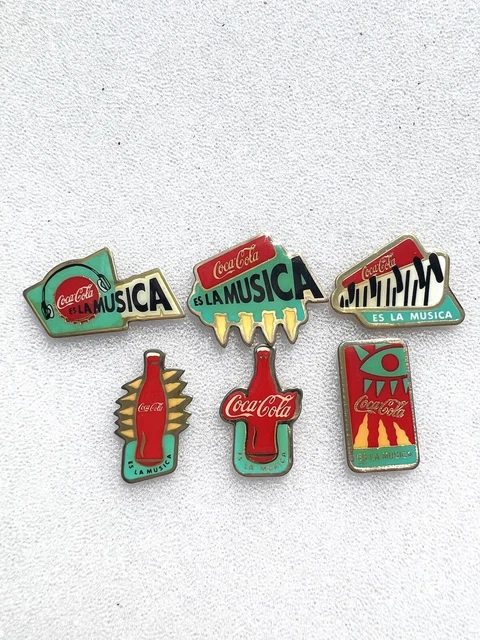 x6 PIN COCA-COLA " ES LA MUSICA " COMPLETE SET SPECIAL FOR SPAIN MARKET RARE LE