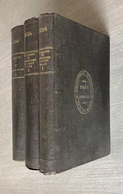 Ch.L. CHASSIN . Les pacifications de l'ouest . 3/3 vol . Vendée . Ed 1896 . BE .