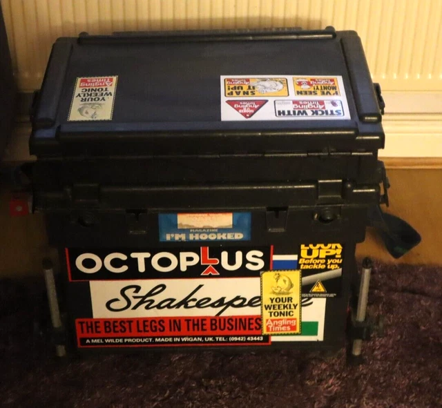 VINTAGE SHAKESPEARE FISHING Seat Box with Octoplus Legs & Top Box With