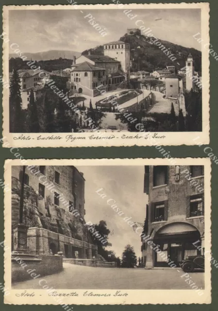 ASOLO, Treviso. 2 cartoline d'epoca viaggiate