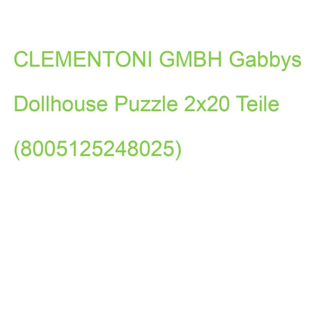 CLEMENTONI GMBH Gabbys Dollhouse Puzzle 2x20 Teile (8005125248025)