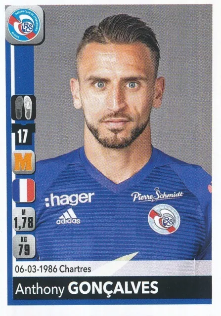 461 Anthony Goncalves Rc.strasbourg Ligue 1 Conforama Sticker Panini Foot 2019