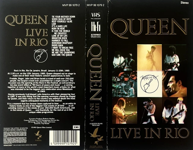 QUEEN ‘LIVE IN Rio’ (1986) VHS Cover Slip Art £60.00 - PicClick UK
