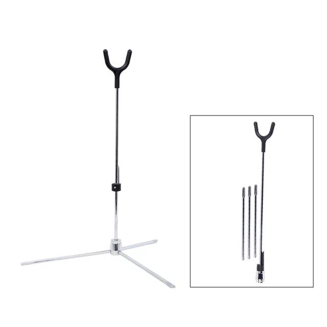 Support D'arc Pliable Et Portable - En Fibre De Verre Léger - Stable Avec Base Triangulaire - Pour Arc De Chasse Ou Traditionnel