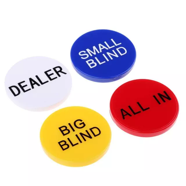 Dealer Button,    Chips 2 Side w/ Clear Letters