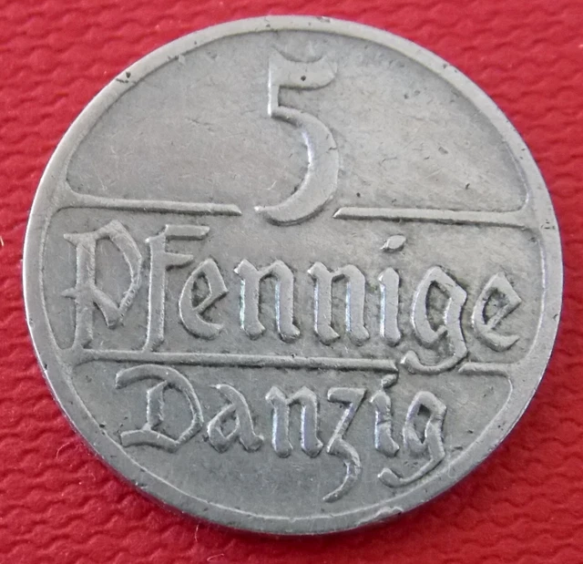 DANZIG -5 Pfennige 1923 - Cuivre-nickel • 2 g • ⌀ 17,5 mm (Ref: 0022) DANZIG -5 Pfennige 1923 - Cuivre-nickel • 2 g • ⌀ 17,5 mm (Ref: 0022)