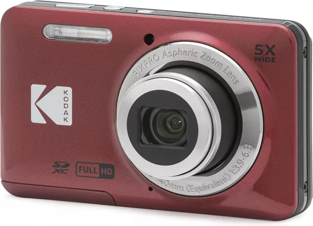 Kodak PIXPRO FZ55 16MP 5x Zoom Compact Camera - RED