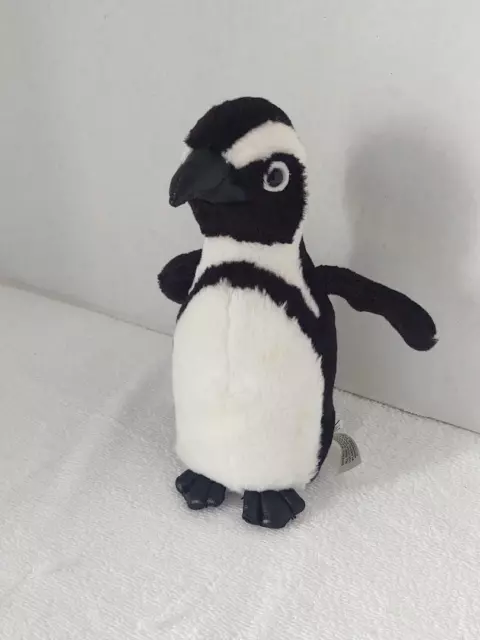 Aurora 8" Penguin Black White Plush Soft Toy Stuffed Animal
