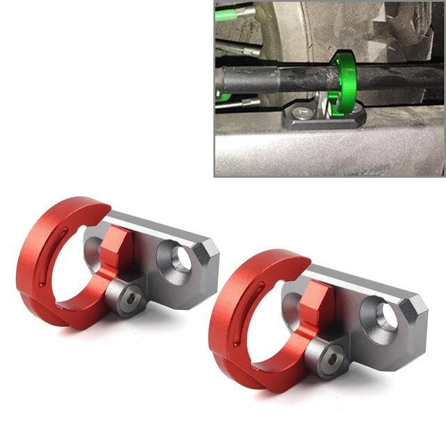 CNC Front Brake Line Hose Clamp Holder – Green Anodized Aluminum For Kawasaki KX85 KX100 KX250/450F