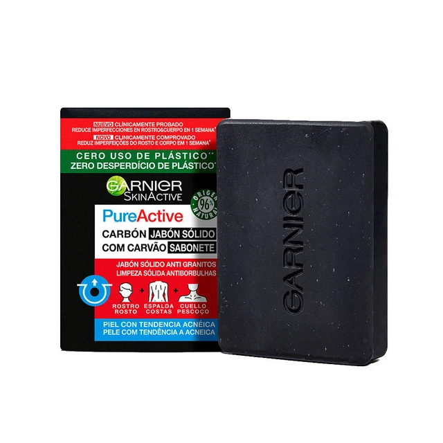 Igiene Garnier unisex SKINACTIVE pure active jabón sólido con carbón 100 gr