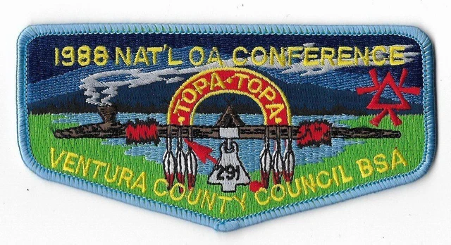 OA Lodge 291 Topa Topa Ventura County S-29 flap 1988 NOAC