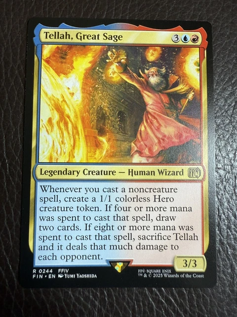 tellah final fantasy mtg Tellah, Great Sage [FINAL FANTASY]  Elemental Arcade If four or more mana was spent to cast that spell Tellah, Great Sage (FIN-244) -