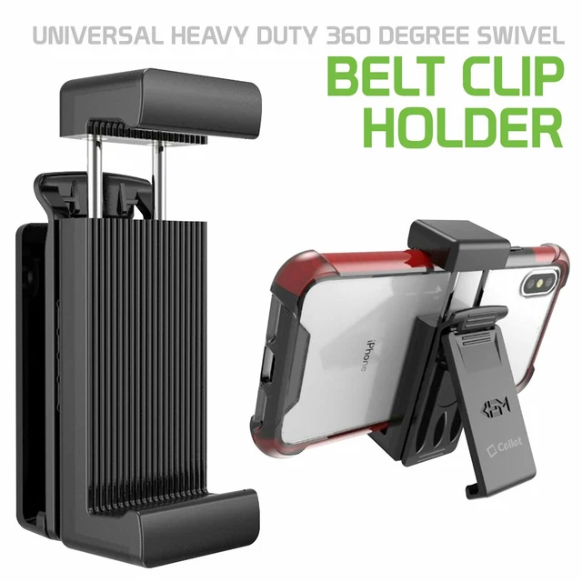 UNIVERSAL BELT HOLSTER Clip Rubber Cell Phone Holder For Samsung Galaxy