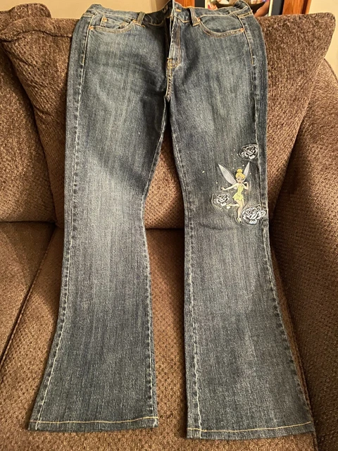 REDUCED Vintage Disney Store TINKERBELL Jeans Size 29 (8) Brand New Never Worn 