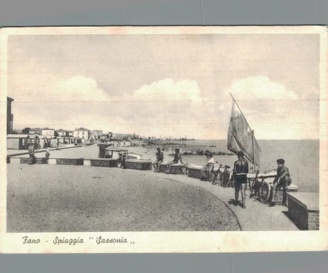 Pesaro Fano spiaggia Sassonia   non spedita f. grande