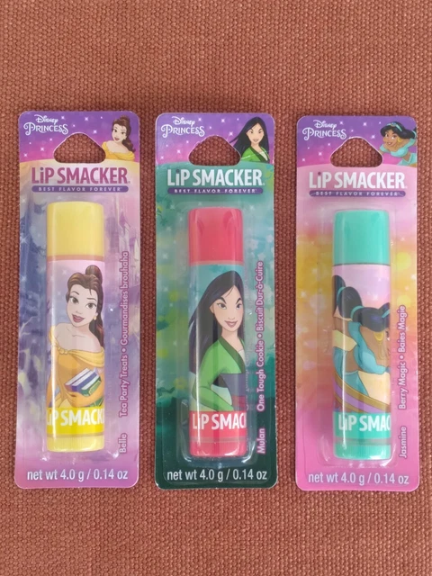 Disney PRINCESS Lip Smacker Single 3 piece Set (Jasmine-Mulan-Belle) New