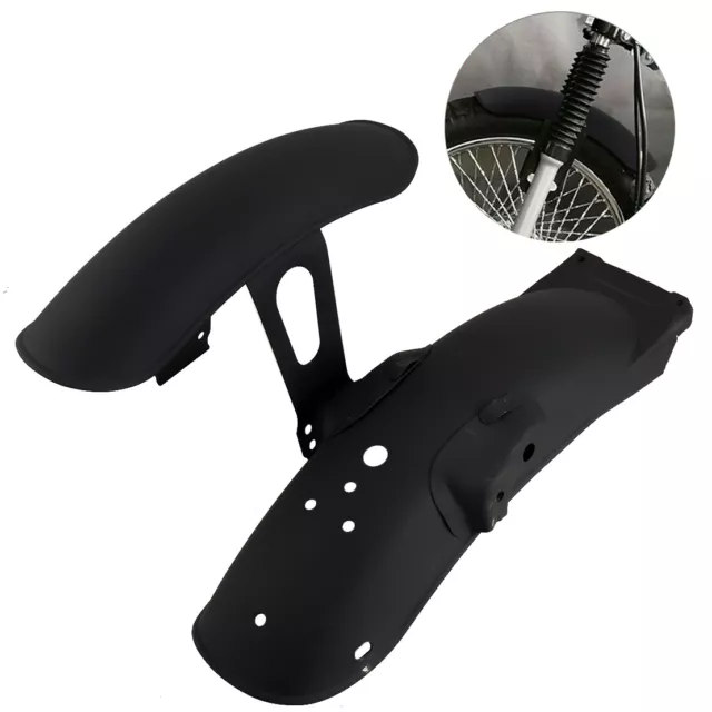Black Front&Rear Fender Mudguard Cover Fit For Cafe Racer Retro CG125 Motorcycle