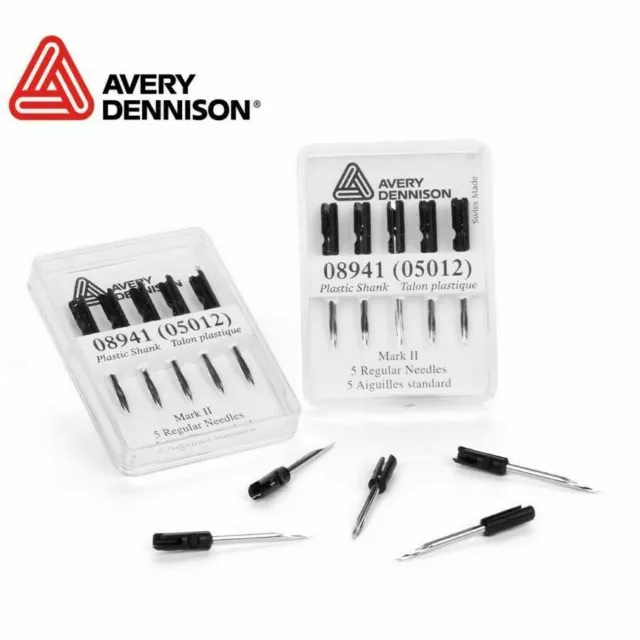 5 x Avery Dennison Mark 2 Standard Tagging Gun Needles Regular Kimble Tag Mk III