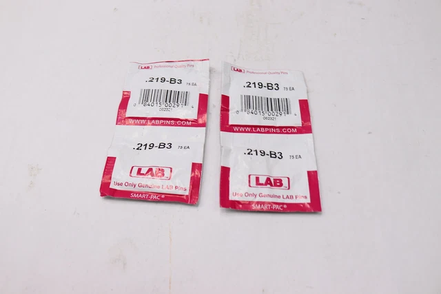 (300-Pk) Lab Universal Replacement Bottom Pins Brass .219-B3 3219S4