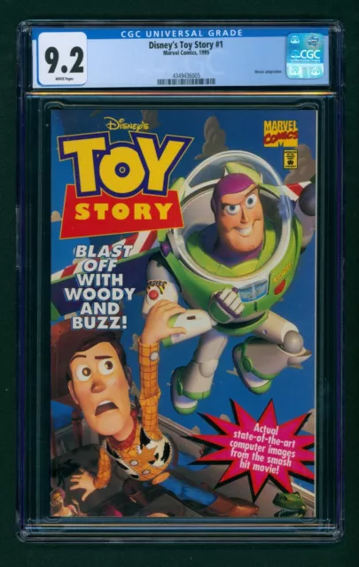 Disney's Toy Story #1 (1995) CGC 9.2 White Pages! Disney! Woody! Buzz Lightyear!