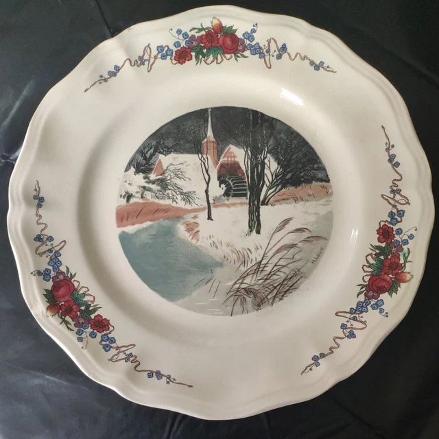 Assiette Obernai Sarreguemines Ancienne