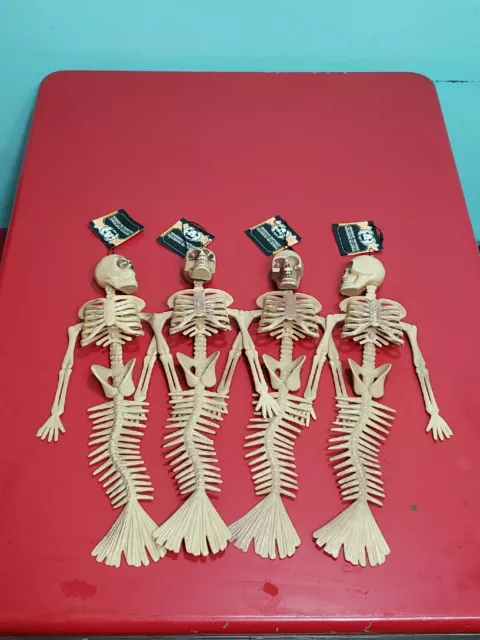 4 - Mermaid Skeleton 14" Hanging Bones Goth Halloween Haunted House Graveyard