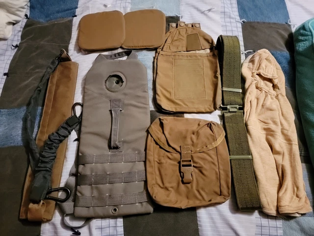 1 PR USMC COYOTE SIDE PLATE Carrier+IFAK? pouch+Pads+weapon sling+hydration bag+