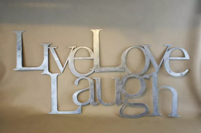 Live Love Laugh Plasma Cut Metal Wall Art Hanging Home Decor