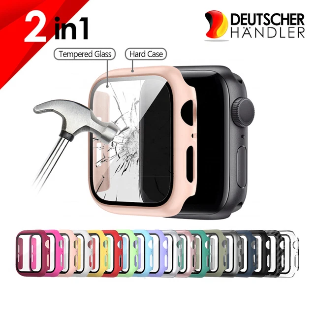 Apple Watch Schutzhülle mit Glas Series 2 3 4 5 6 7 8 Ultra Displayschutz Bumper