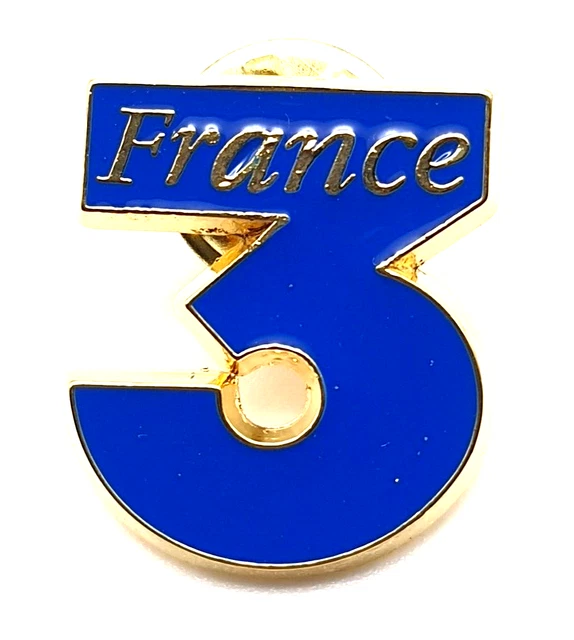 Pin's Média France 3 Paris | Zamac Doré Signé Decat | Collection Télévision