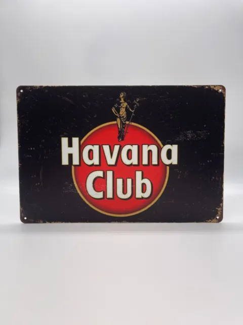 Blechschild Havana Club 20x30cm Nostalgie Retro Reklame Vintage Deko Bar