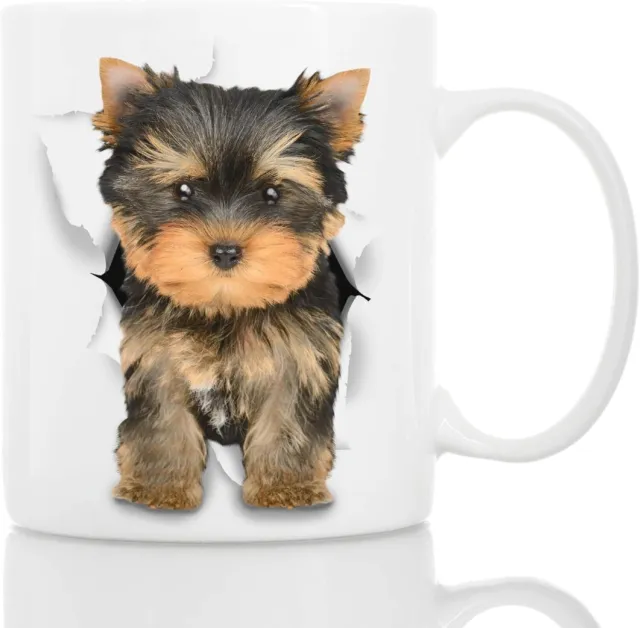 Cute Yorkshire Terrier Dog Mug - Ceramic Funny Coffee Mug 11oz
