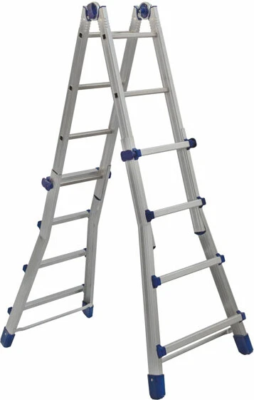 Scala Alluminio Multiuso Telescopica 4+4 Gradini max 4 mt Facal All Briko Blu 2