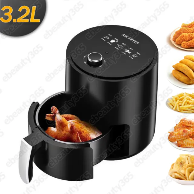 2024 Air Fryer 3.2L Kitchen Oven 1200W Healthy Frying Cooker Low Fat Oil Free UK