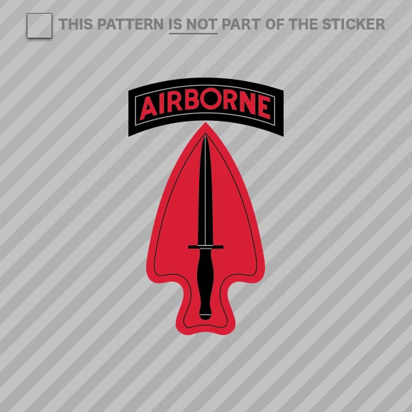 US ARMY SPECIAL Operations Command Sticker Self Adhesive Vinyl airborne ...