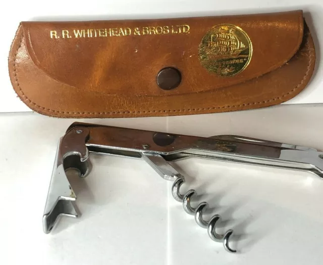 Vintage Waiters Corkscrew advertising RR Whitehead & Bros Oldham felt company