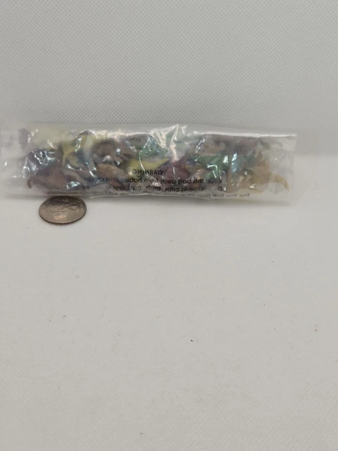 New 20 Stretch Mini Miniature Dinosaur Figures 1" long - Sealed Pack - Age 3+