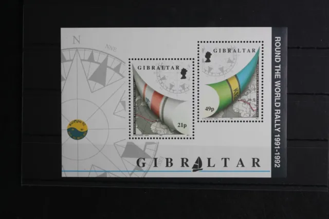 Gibraltar Block 17 mit 645 postfrisch Schifffahrt #FU934