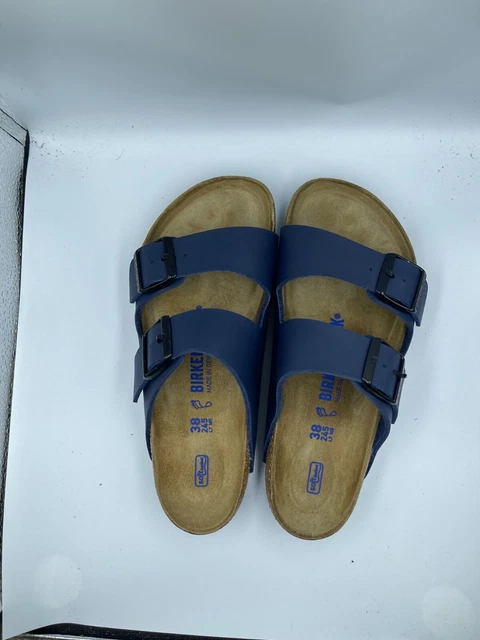 BIRKENSTOCK Arizona UNISEX Size L7/M5 Blue Leather Comfort Sandals