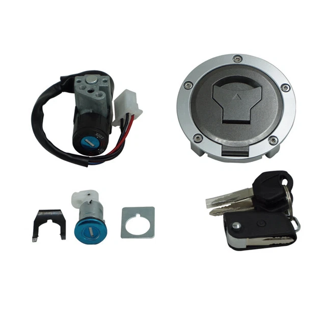 Motorcycle Bike Ignition Switch Fuel Gas Cap Seat Lock Key Set Fit for Yamaha