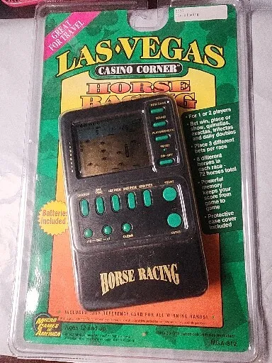 Las Vegas Casino Corner Horse Racing Handheld Video Game Micro Games Of America