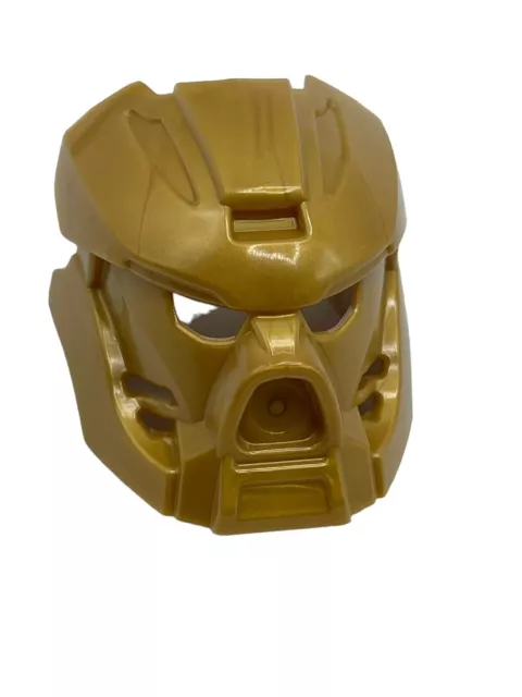 Lego Bionicle 19052 Gold  Kanohi Mask Of Fire Used 1.5" Action Figure Accessory