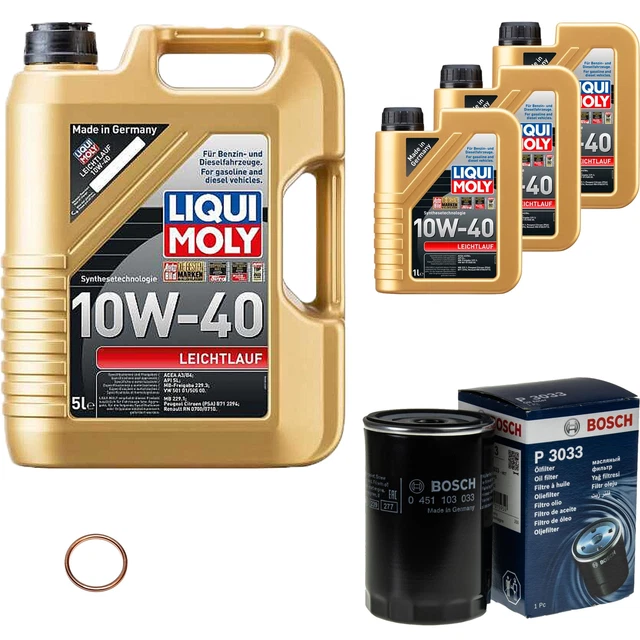 Filtro olio Bosch 8L Liqui Moly funzionamento leggero 10W-40 per Porsche 924