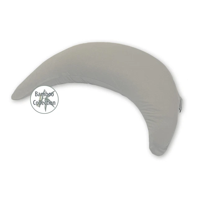 Cojín de cuello y peluche Theraline luna de bambú gris arcilla NUEVO