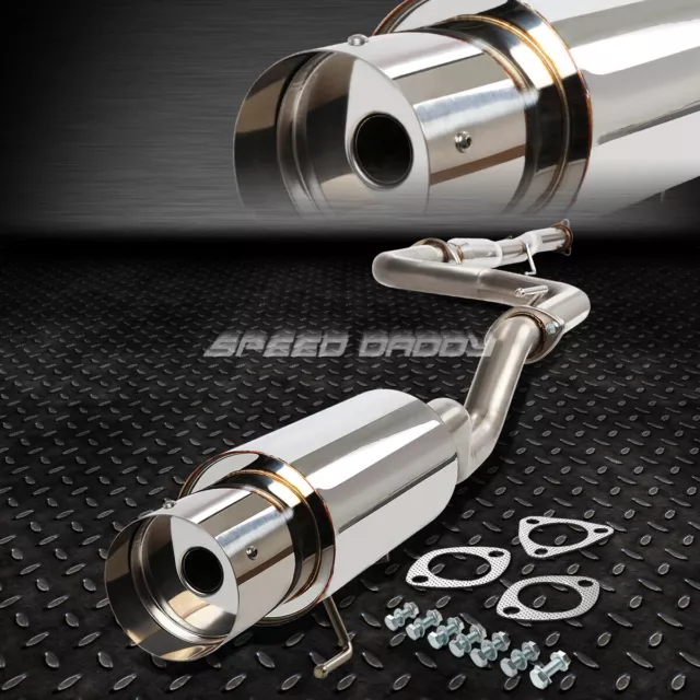 For 92-00 Honda Civic 2/4Dr S.steel 4.5"Round Muffler Tip Catback Exhaust System