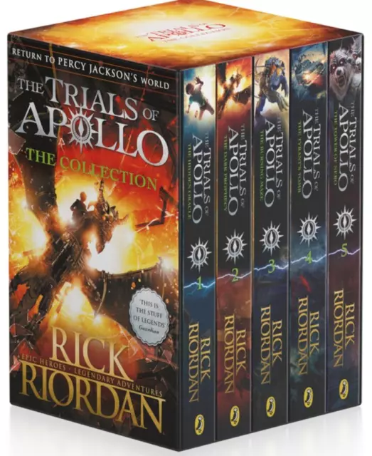 NEW Trials of Apollo Collection 5 Books Gift Boxed Slipcase Set by Rick Riordan!