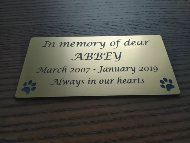 Personalised Pet memorial memorial plaque Grave marker dog cat animal