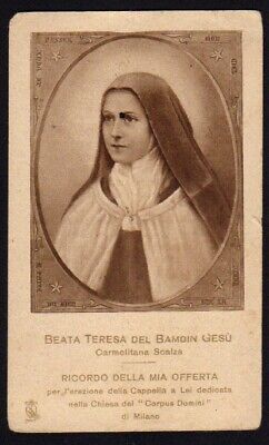 Beata Teresa del Bambin Gesù   Santino Santa Lega Eucaristica SLE S.L.E 