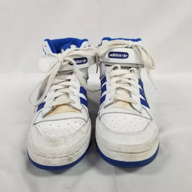 Adidas Originals Forum Mid FY4976 White/Blue Athletic Shoes Men's Sz 7.5^