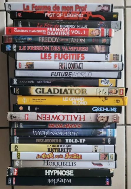 Lot N°2 de 22 DVD (genres divers) à saisir (Freddy, Grand Blond, Gladiator...)